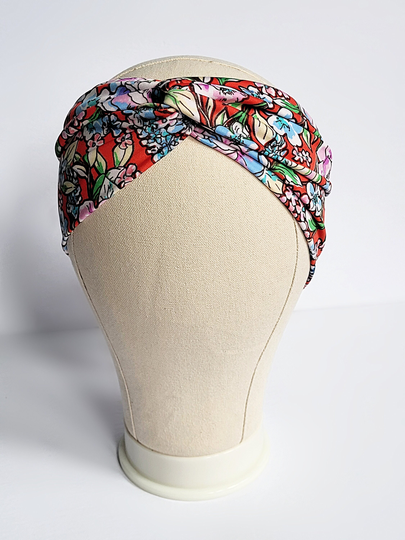 Solid & Floral Print Twist Turban Headbands For Women, Boho, Hippie Fashion Vacation Or Festival, Soft, Stretchy, Comfortable Fit