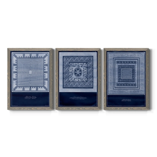 Indigo Tile I-Premium Framed Canvas - Ready to Hang - Multi-Color