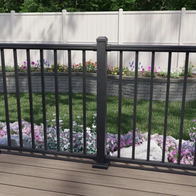 Ultra Max Textured Black Aluminum Deck Post Kit