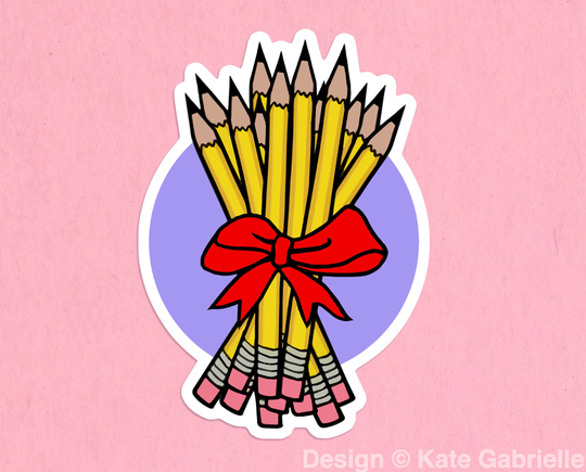 Bouquet Of Sharpened Pencils You've Got Mail Sticker/Buy 3 Stickers Get 1 Free With Code Fiddlesticks