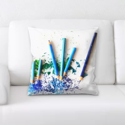 Maliyah Sharpened Color Pencil Throw Pillow