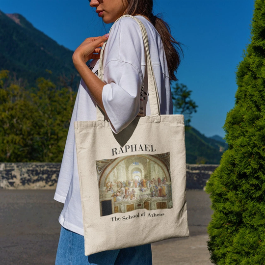 Raphael The School Of Athens Tote Bag-Aesthetic Tote Bag, Artsy Bag, Art Bag, Aesthetic Tote, Raphael Bag, Raphael Canvas Bag