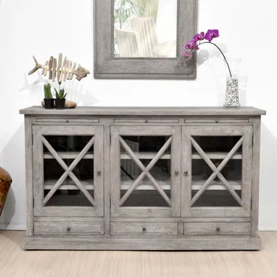 Ribeiro 63'' Wide 3 Drawer Mango Solid Wood Sideboard