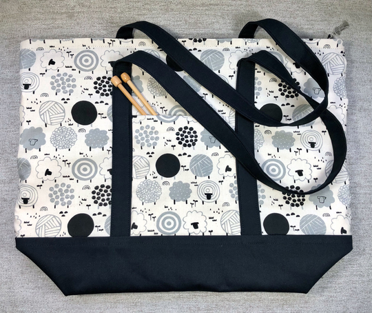 Black Sheep Knitting Tote Bag