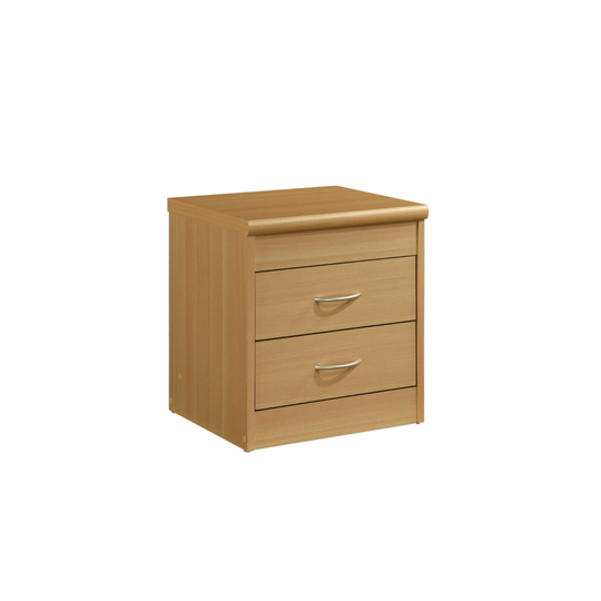72.75" Beige Two Drawer with Ring Pull Nightstand