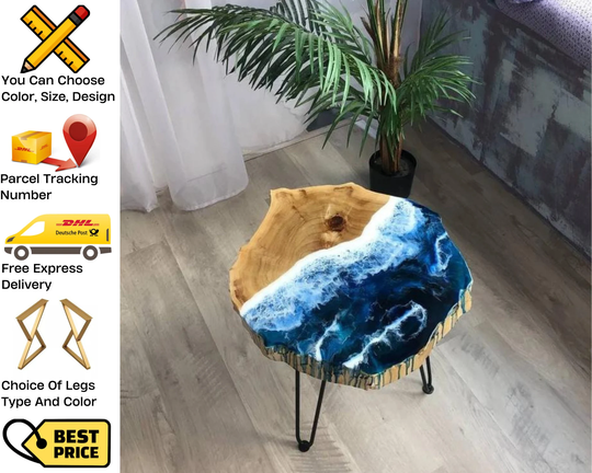 Epoxy Resin Table, Round Tables, Coffee Table Top, Live Edge Art, Custom Tables