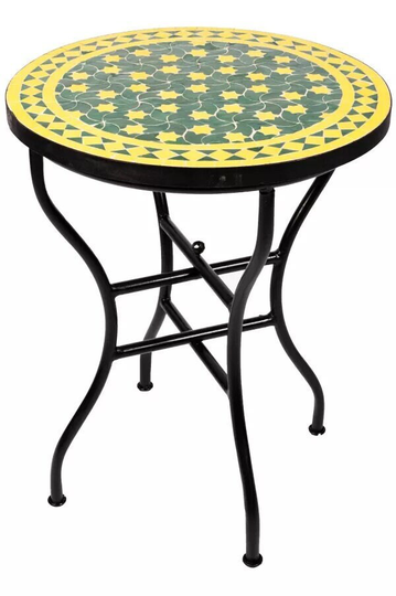 Handmade Moroccan Mosaic Table | Round Dining Outdoor Handcrafted Table, Tile