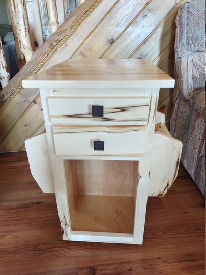 Economy Magaround| Side Table | End Magazine Rack Hickory Aspen Brown Maple Amish Made