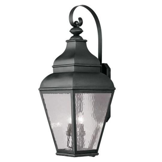 Giuseppe Lighting Four Light Outdoor Wall Lantern Exeter Black - Exact Size