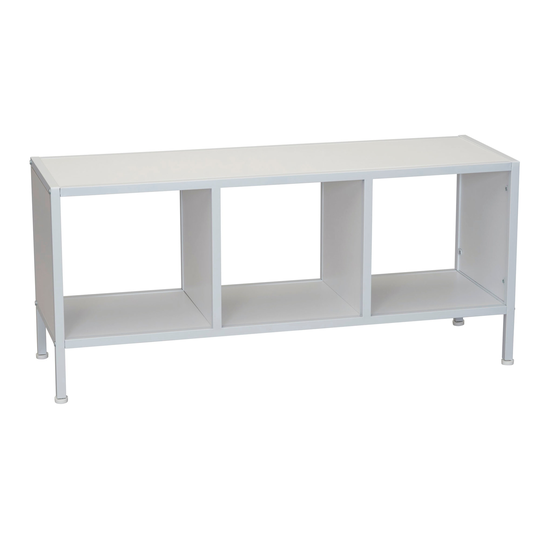 Oak Coffee Table, Modern Coffee Table with Storage Cubes, Metal and Wood