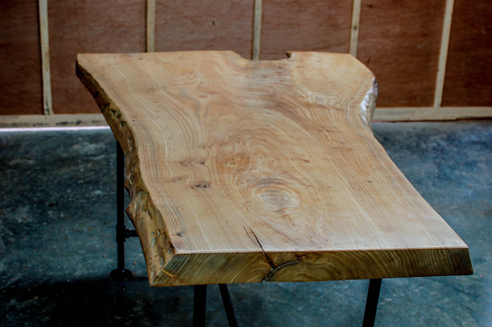 Live Edge Elm Table - Sustainable Handmade Furniture Made To Order