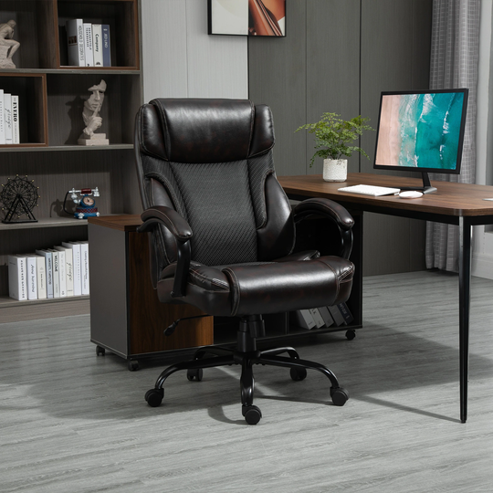Vinsetto 484LBS Big and Tall Ergonomic Executive Office Chair High Back Adjustable Computer Task Chair Swivel PU Leather