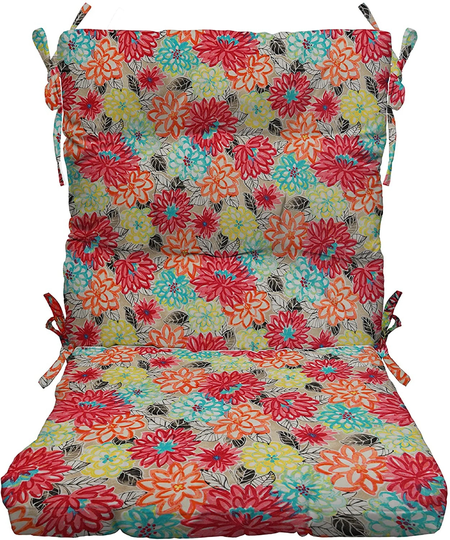 Rsh Décor Indoor Outdoor Tufted High Back Chair Cushion - Artistic Floral