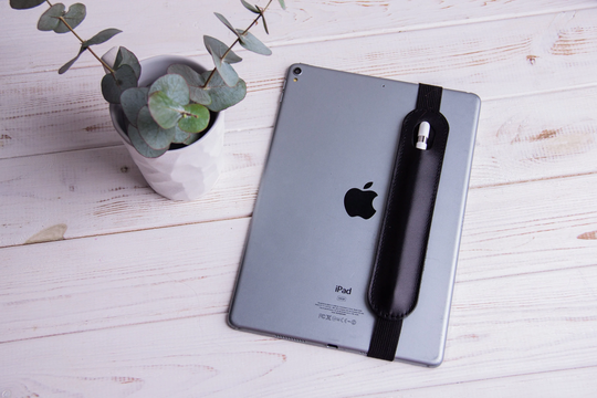 Monogram Pencil Case Genuine Leather Holder Soft Custom Ipad Accessory Pocket Cute Gift For Wife