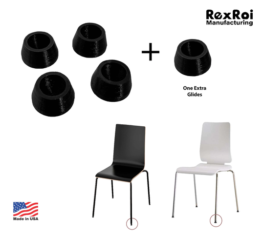 Chair Glide & Feet Plugs Replacement Feet | Pack Of 4 Compatible With Ikea Gilbert Style Glides