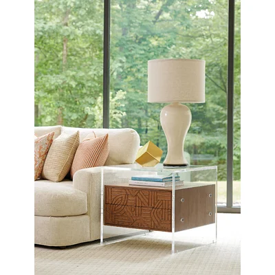 Palm Desert Arden Sled 2 - Drawer End Table