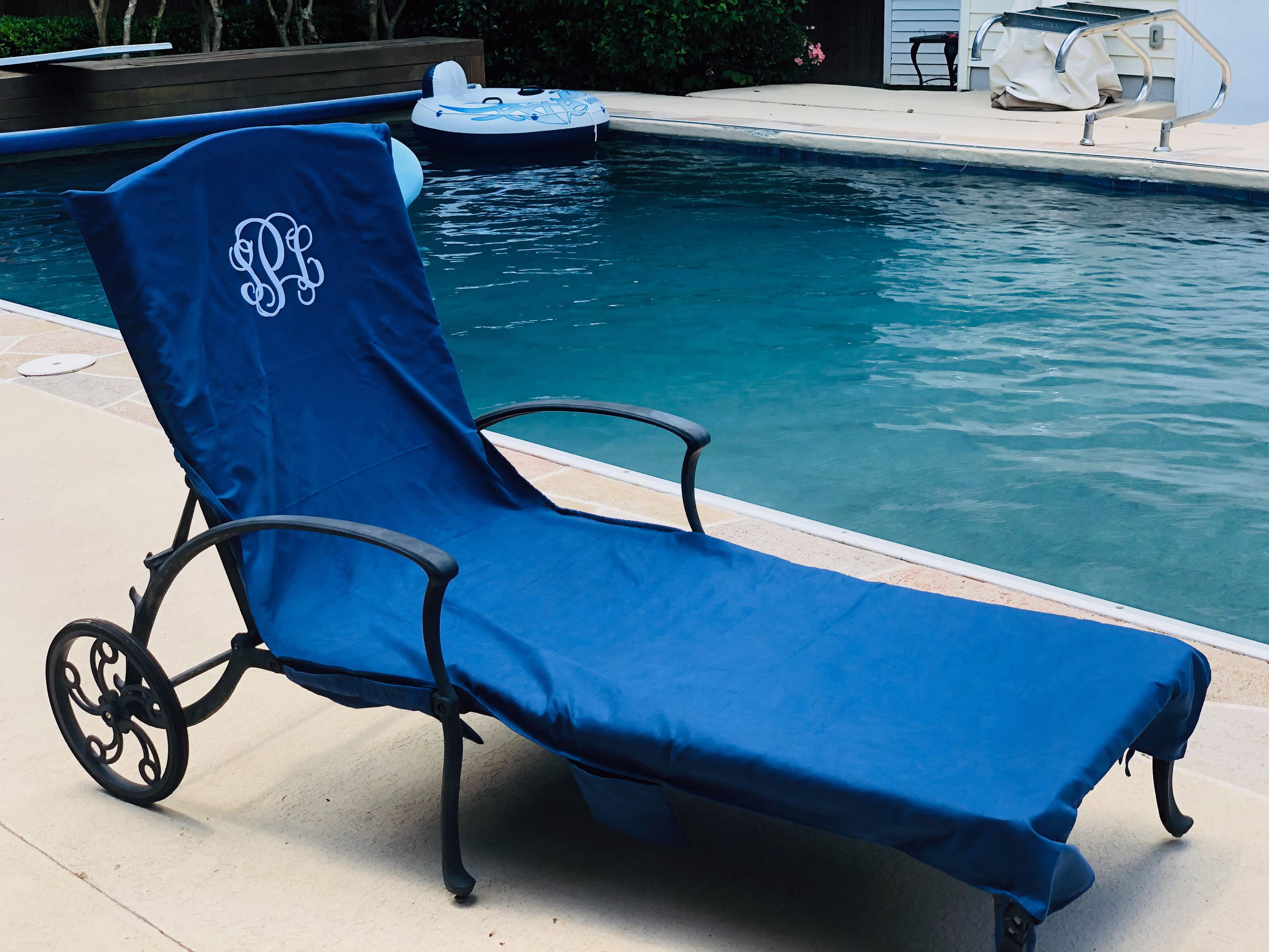 Personalized Pool Chair Cover - Monogrammed Beach Custom & Lounge