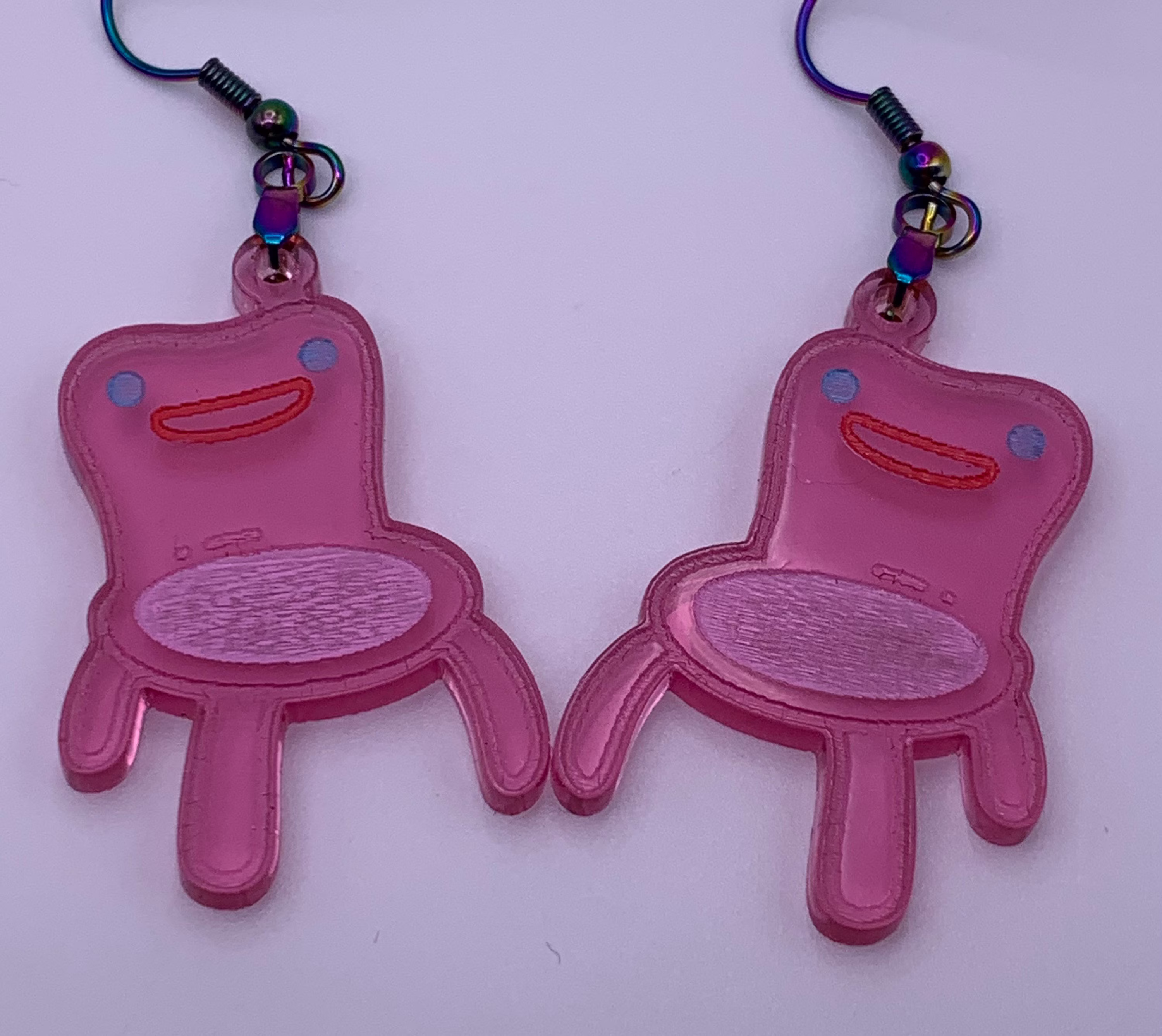 Froggy Chair Earrings Pink Acnh Acnl Animal New Horizons