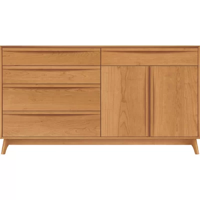 Catalina 66.13" Wide 5 Drawer Walnut Wood Sideboard