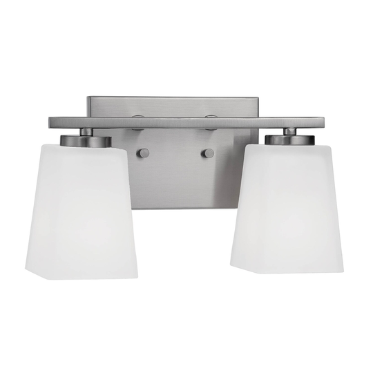 Millennium Lighting 2 Light Bathroom Vanity Fixture with Frosted Glass Shades