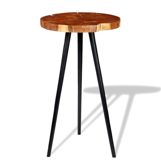 Log Bar Table Solid Acacia Wood (21.7"-23.6")x43.3"