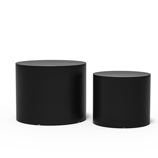 EYIW Side table with ash oak walnut veneer,coffee table,end table,nesting table set of 2,for living room,office,bedroom