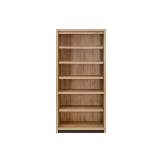 Contemporary Open Wood Laminate Bookcase, Bookcase Shelves, Storage Unit, Fully Assembled Light Brown - 36"W x 78"H x 12"D