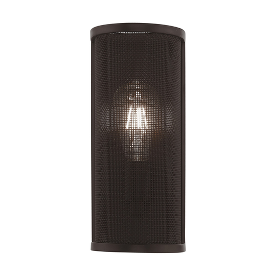 Livex Lighting Braddock 1-Light Bronze ADA Wall Sconce - 5"W x 12"H x 3.95"D