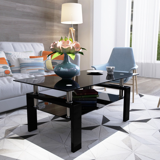 Transparent Glass Coffee Table, Living Room Coffee Table, Side Center Table