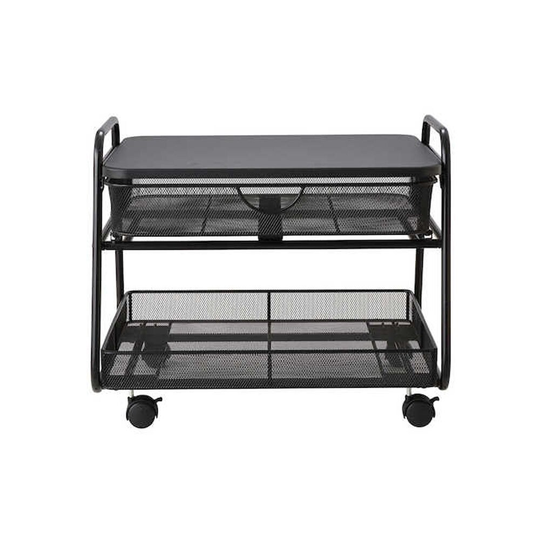 Machine Stand, Under-Desk, Mobile, 21"x16"x17-1/2", Black