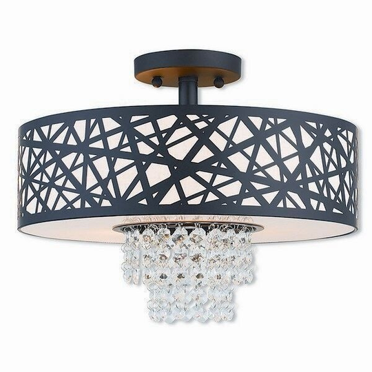 Livex Lighting 40663-07 Allendale 3 Light Bronze Indoor Flush Mount