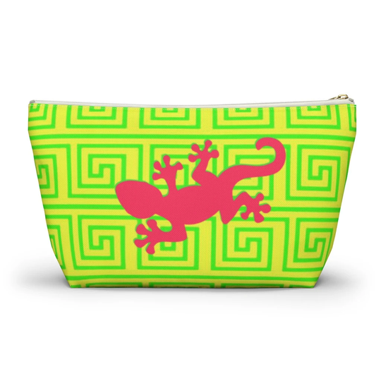 Neon Lizard Bag, Cosmetic Pencil Case