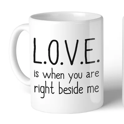 Imogene Love Beside Me Keyboard Keys Coffee Mug