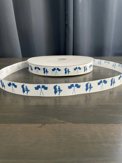 Color Guard Ribbon in Blue, 7/8" Grosgrain Ribbon, Gift