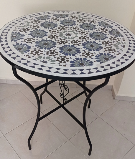 Tile Table - Round Craft Coffee For Garden Outdoor Mosaic Designed By Helloofez