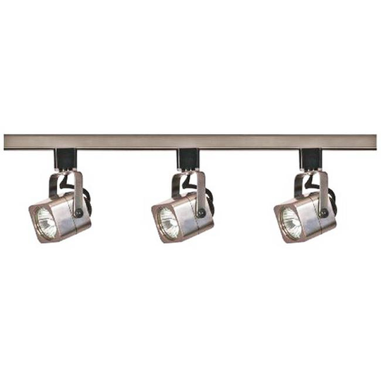 Nuvo Lighting 3-light Brushed Nickel Square Head Track Light Kit