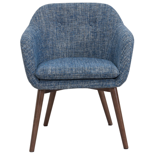 Minto-Mid Century Textured Fabric Side Chair