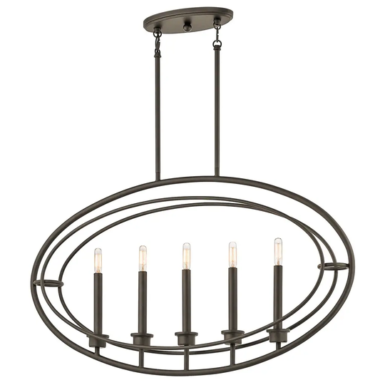 Kichler Lighting Imogen Collection 5-light Olde Bronze Linear Chandelier