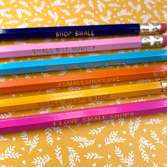 Shop Small Pencils Set Of 6 | Stationery Desk Stocking Stuffer Gift Colorful Support Local Small Business Smallshoplove Entrepreneur