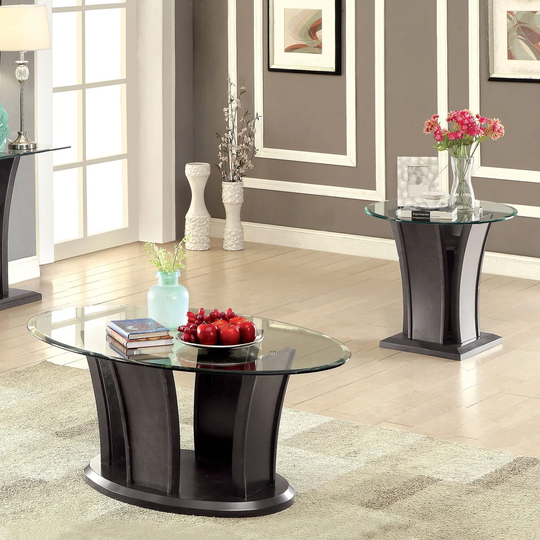 Furniture of America Pecs Contemporary Grey 48-inch 2-piece Accent Table Set