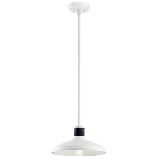 Kichler Lighting Allenbury 1-Light Outdoor Pendant/Semi Flush White