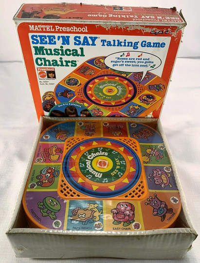 1980 Musical Chairs See N Say By Mattel Still Sealed Not Working Free Shipping