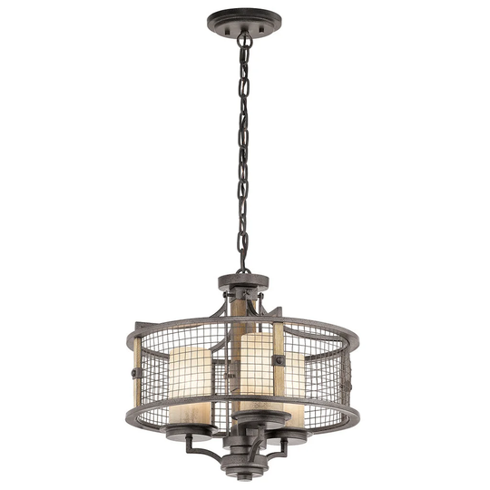 Kichler Lighting Ahrendale Collection 3-light Anvil Iron Chandelier/Semi Flush Mount