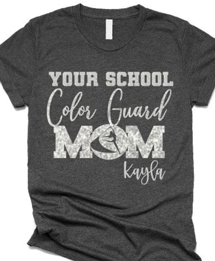 Color Guard Mom Shirt, High School Mom, Personalized Shirt