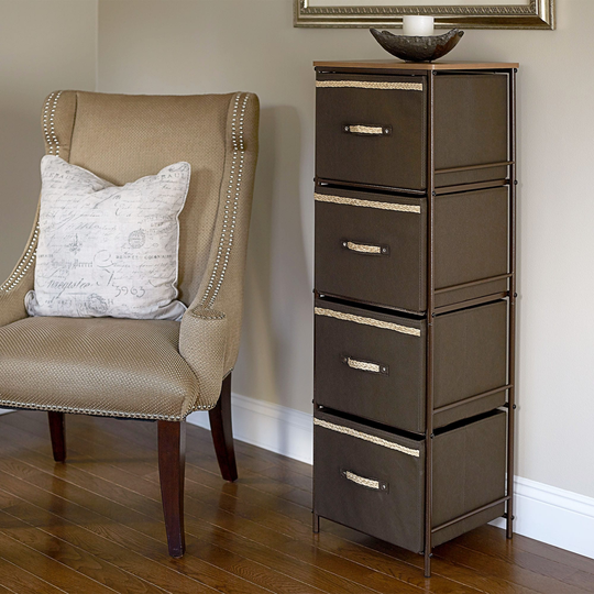 Carbon Loft Burr 4-bin 4-shelf Drawer Storage Unit
