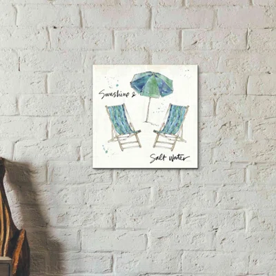 Beach Divas Life by Anne Tavolett - Wrapped Canvas Textual Art Print