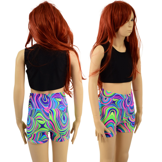 Kids Uv Glow Worm Shorts 1579249