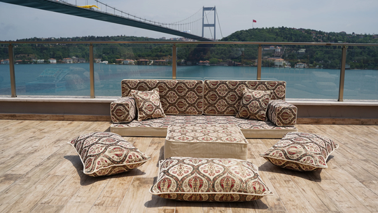 Handmade Arabic Floor Seating, Tulip Design Pillows, Reading Couch, Turkish Sofa, Moroccan Majlis, Sofa Cover