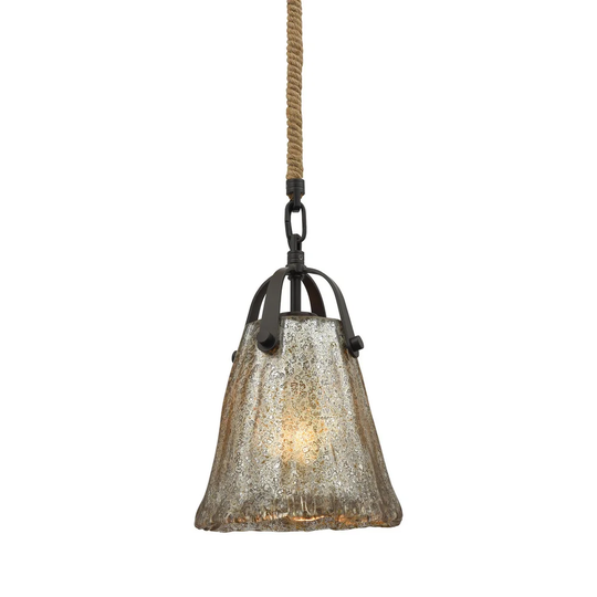 Elk Hand Formed Glass 1-light LED Pendant in Oil Rubbed Bronze