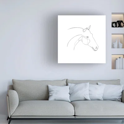 Emma Scarvey 'Equine Pencil Contour II' Canvas Art